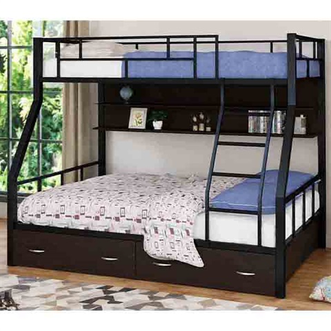 تخت دوطبقه یک نفره و دو نفره متصل فلزی S1500